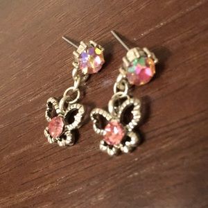 💎SALE💎 crystal butterfly dangling earrings